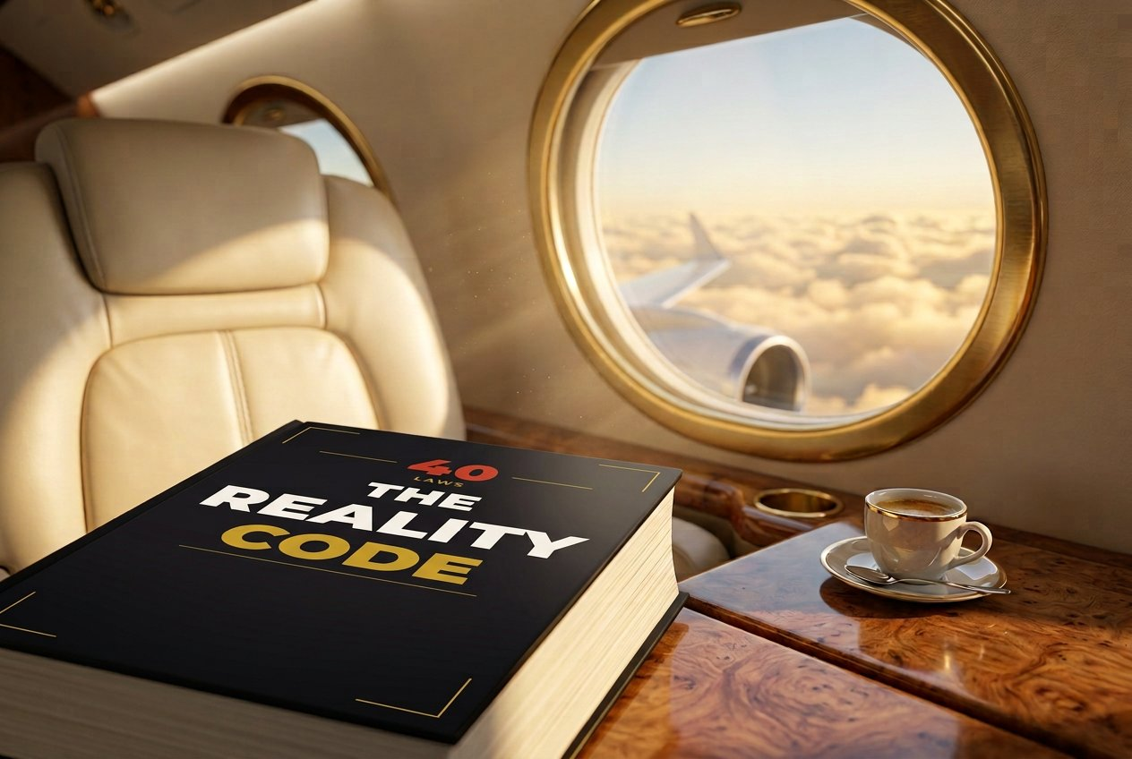 The Reality Code on a private jet table
