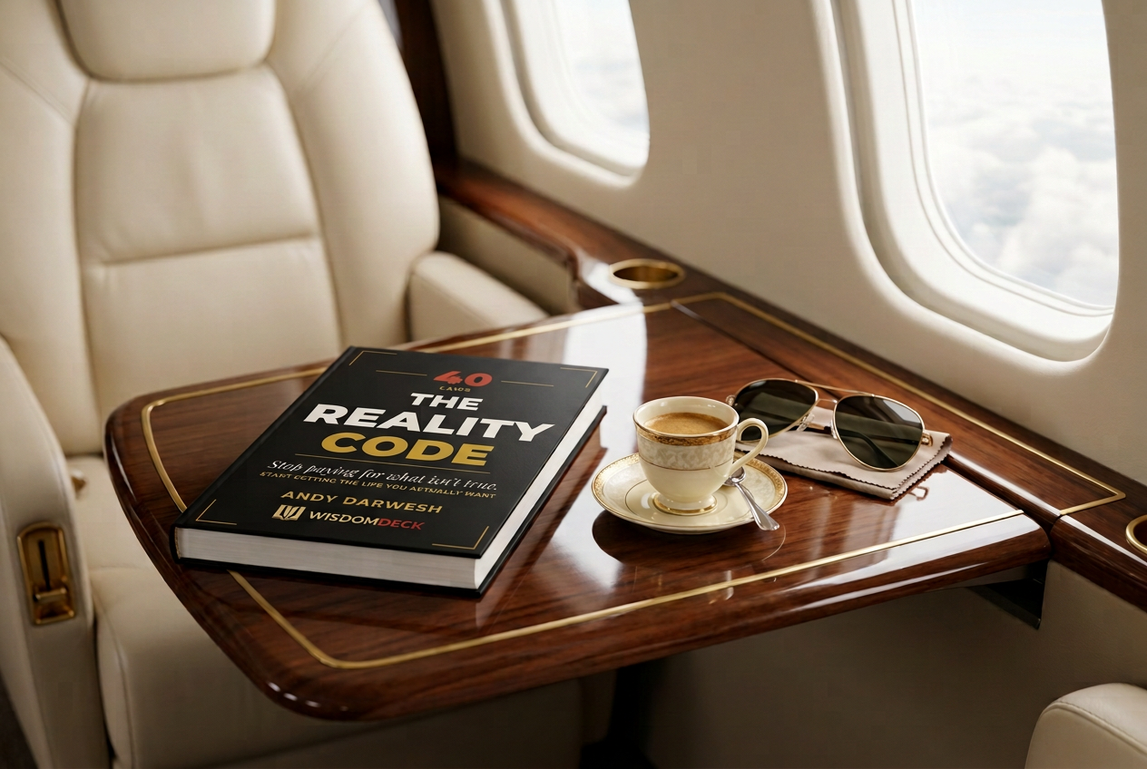 The Reality Code on a private jet table