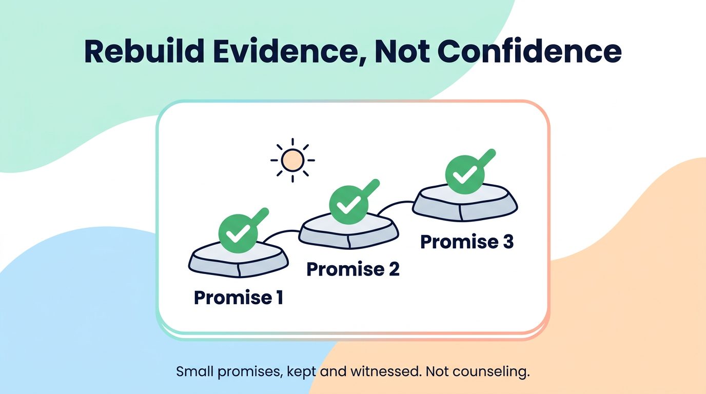 WisdomDeck accountability infographic: after a setback