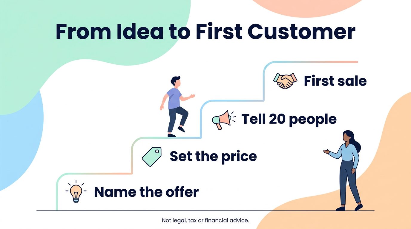 WisdomDeck accountability infographic: starting a business