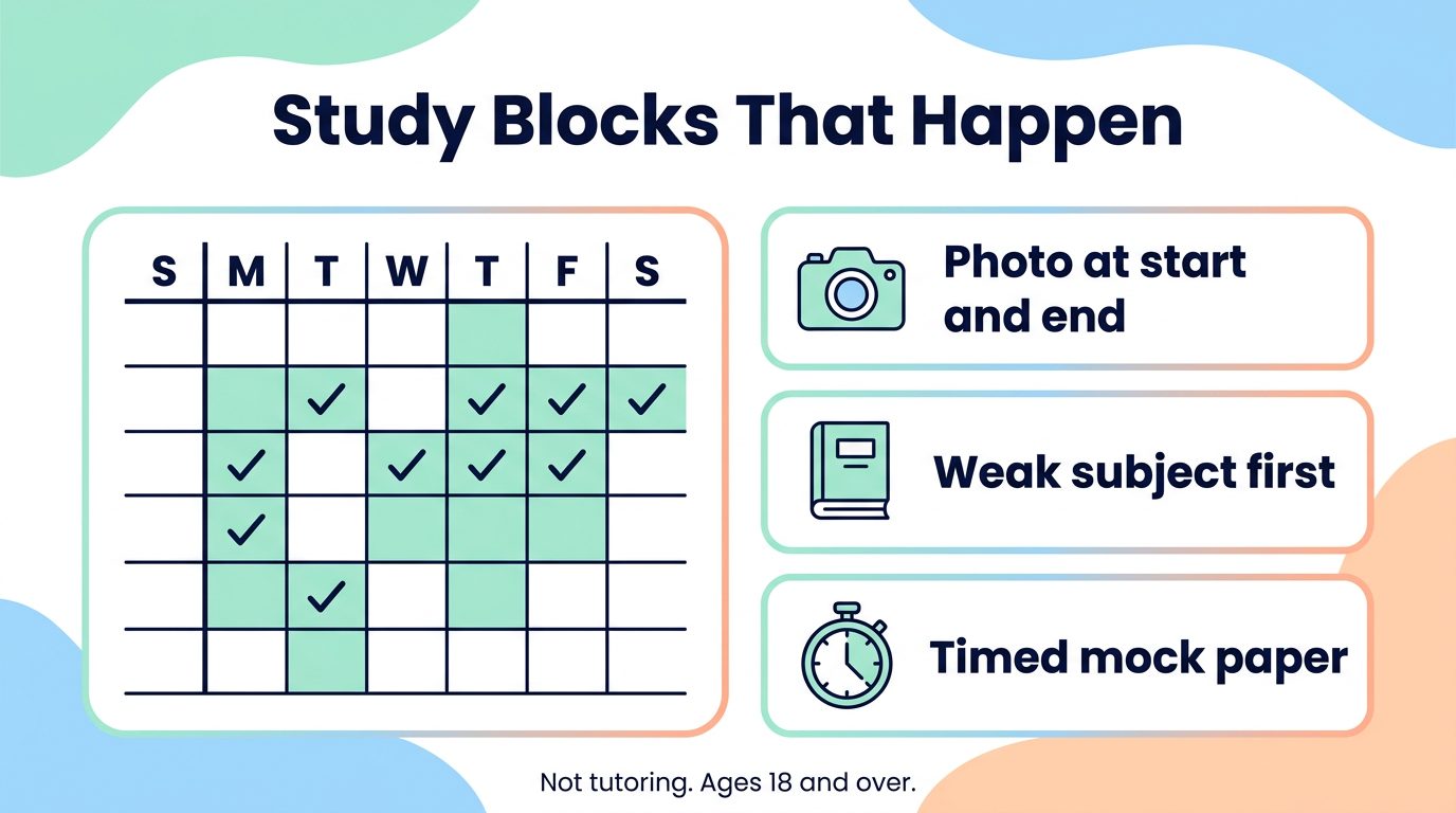 WisdomDeck accountability infographic: students and exams