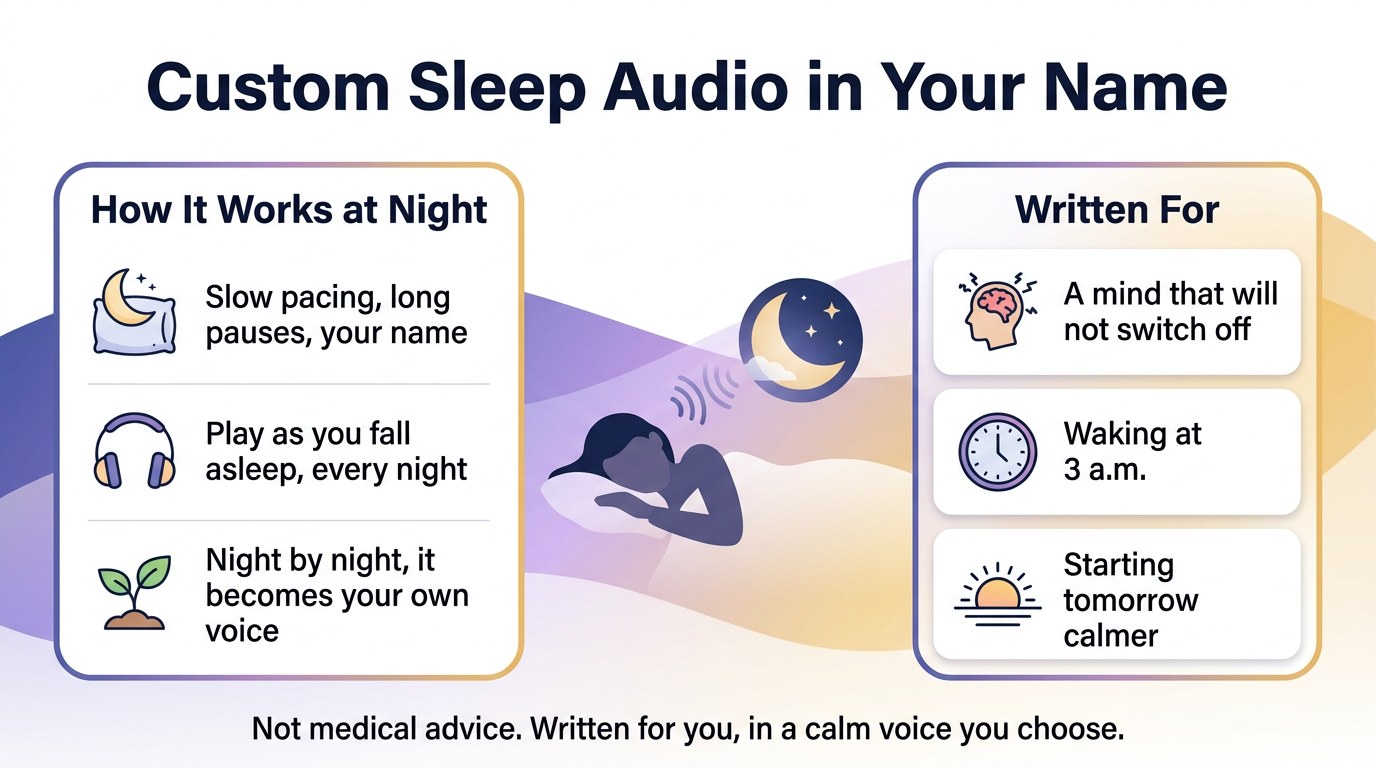 WisdomDeck custom audio infographic: sleep