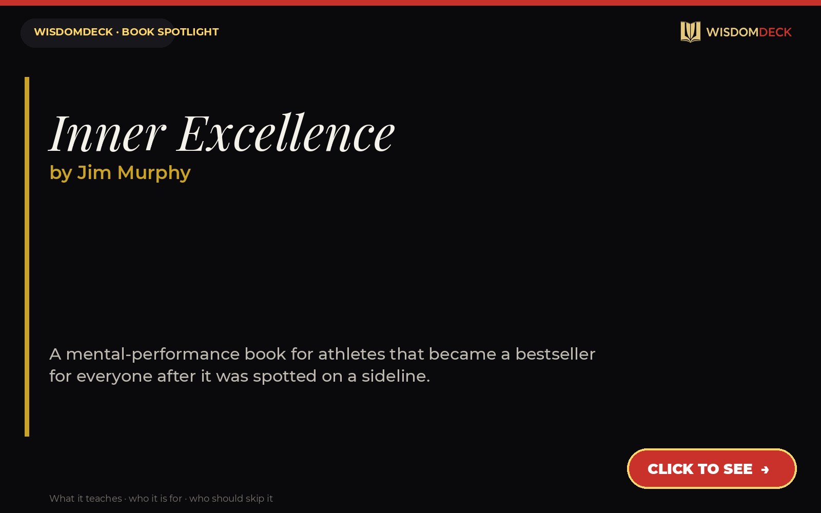 Inner Excellence by Jim Murphy — WisdomDeck review