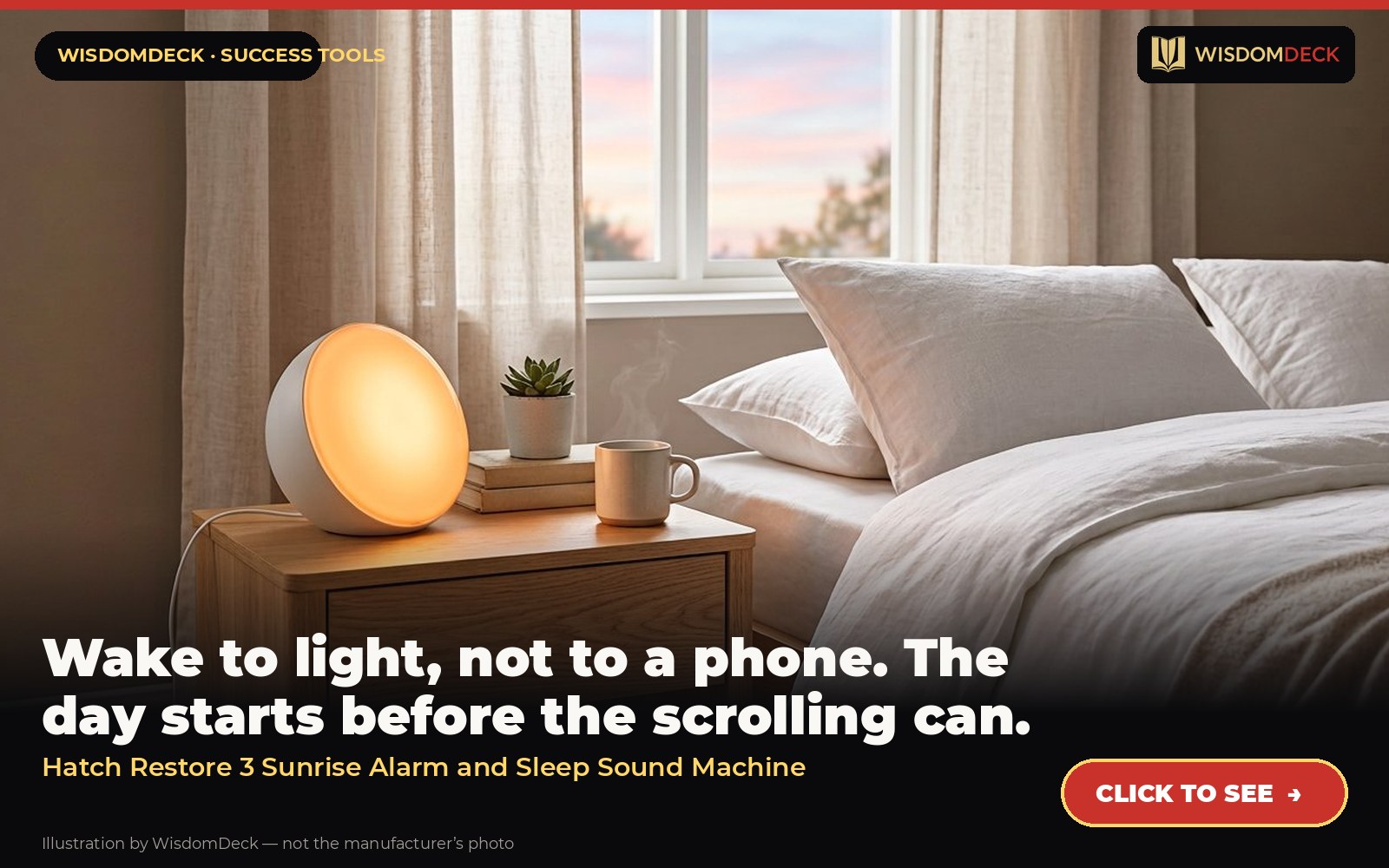 Hatch Restore 3 Sunrise Alarm and Sleep Sound Machine — illustration