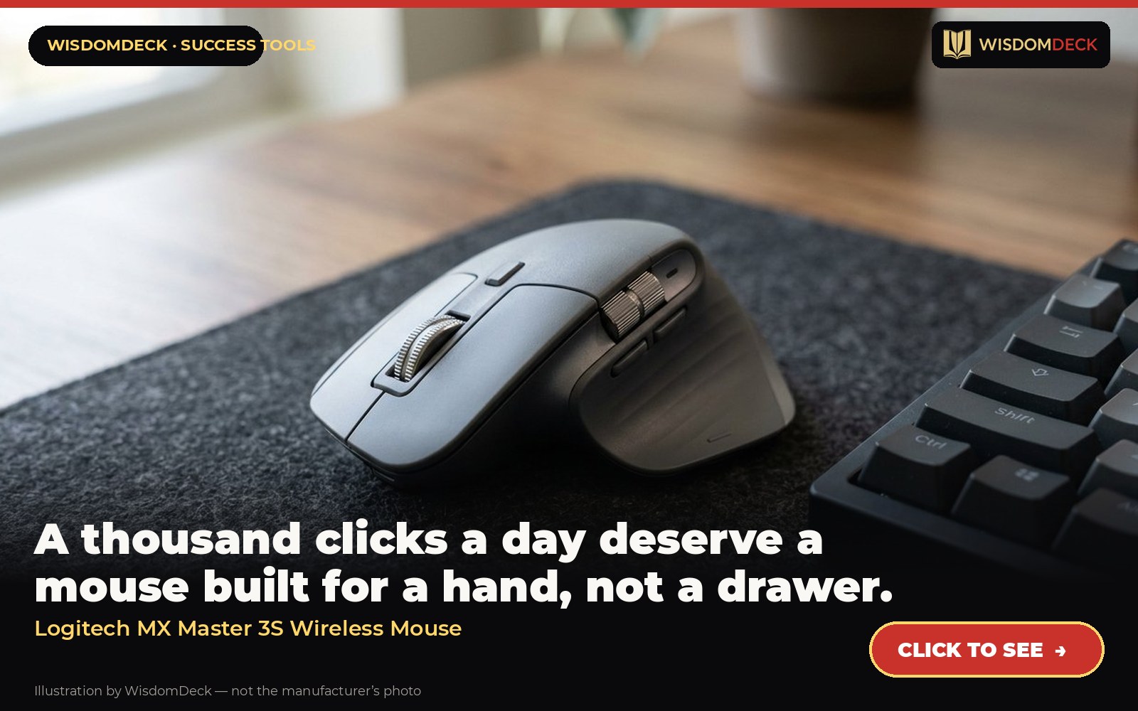 Logitech MX Master 3S Wireless Mouse — illustration