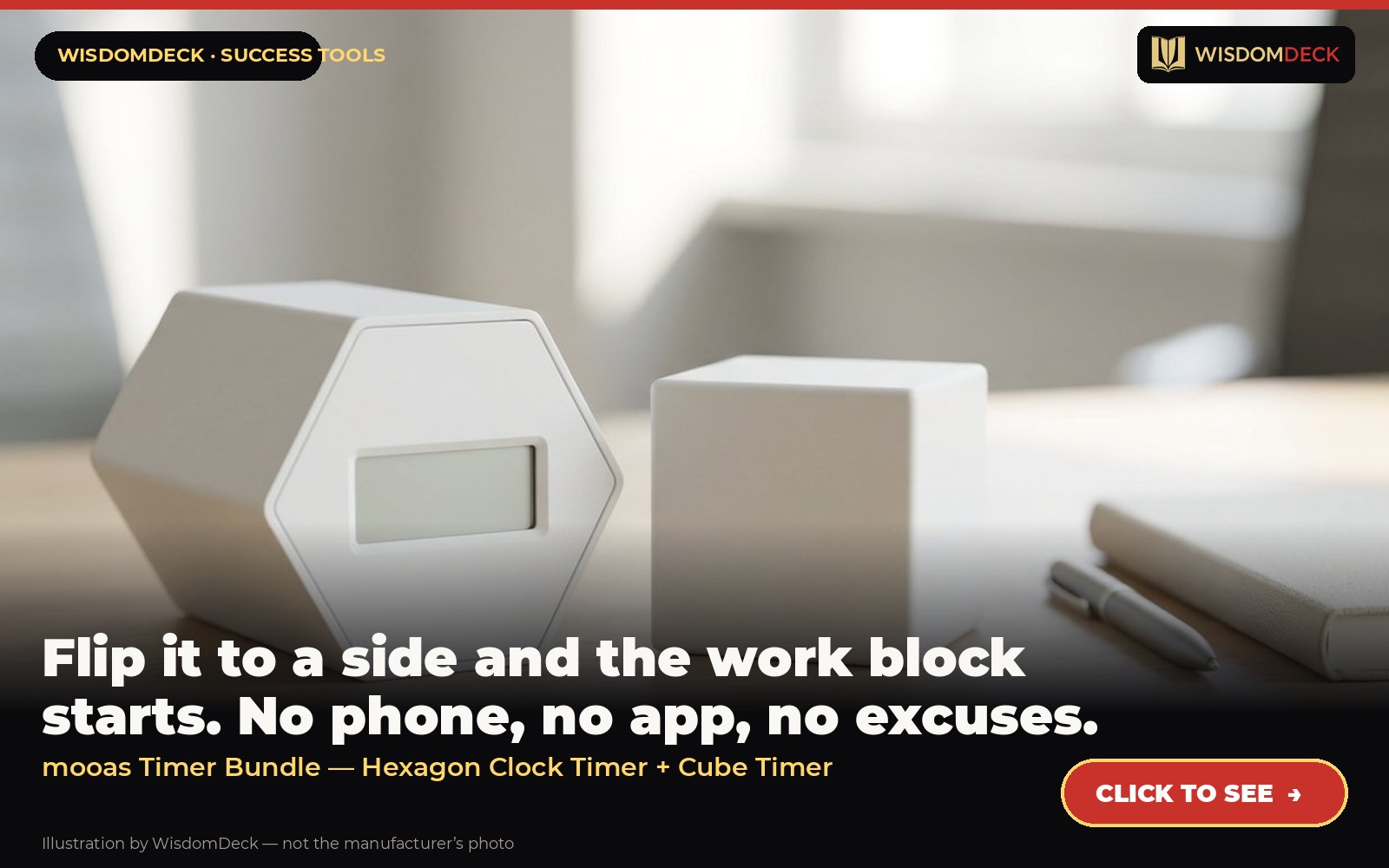 mooas Timer Bundle (Hexagon Clock Timer + Cube Timer) — illustration