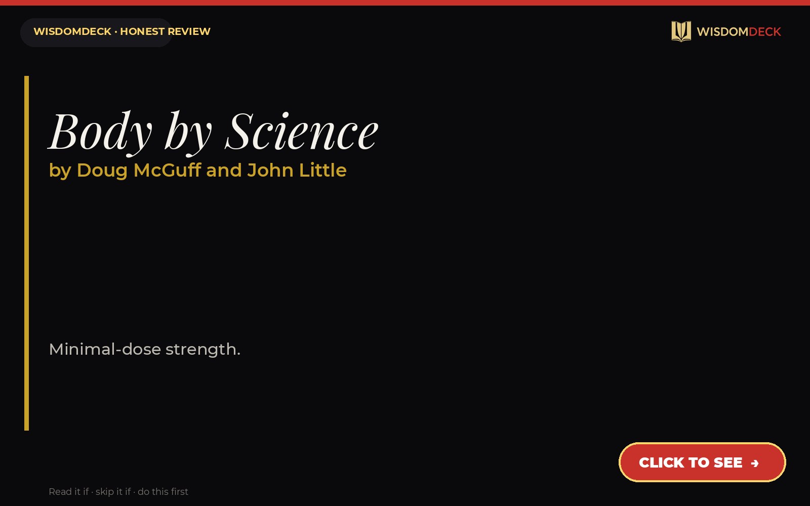 Body by Science by Doug McGuff and John Little — WisdomDeck review