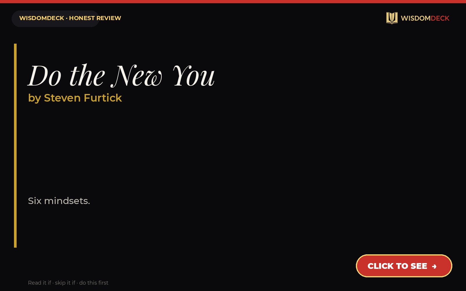 Do the New You by Steven Furtick — WisdomDeck review