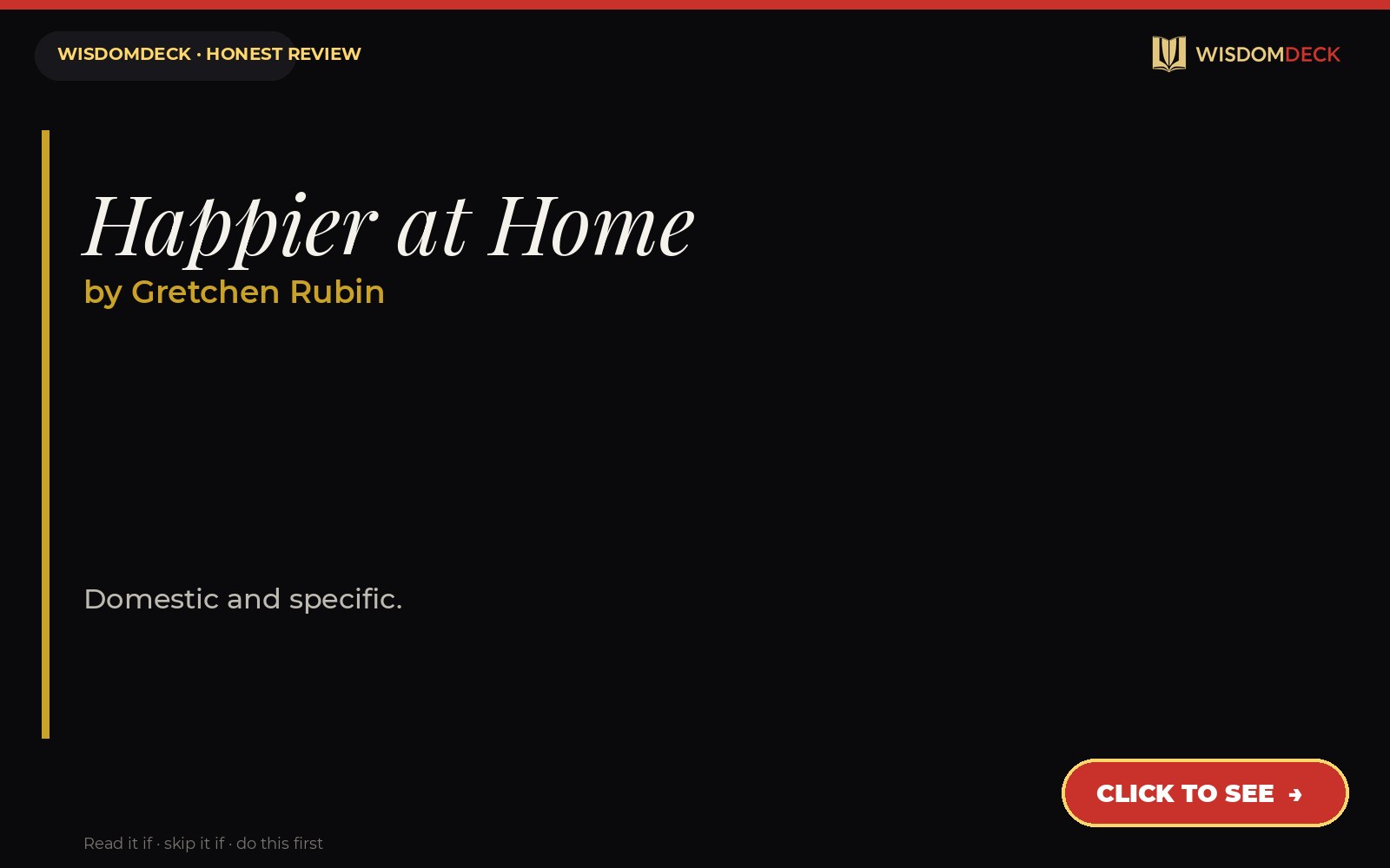 Happier at Home by Gretchen Rubin — WisdomDeck review