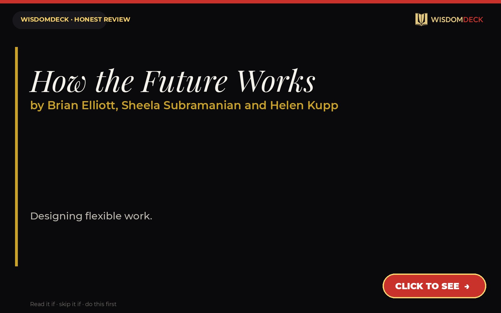 How the Future Works by Brian Elliott, Sheela Subramanian and Helen Kupp — WisdomDeck review