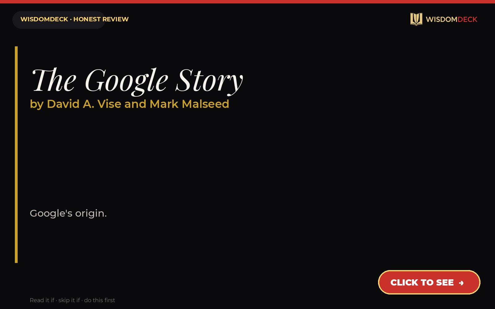 The Google Story by David A. Vise and Mark Malseed — WisdomDeck review