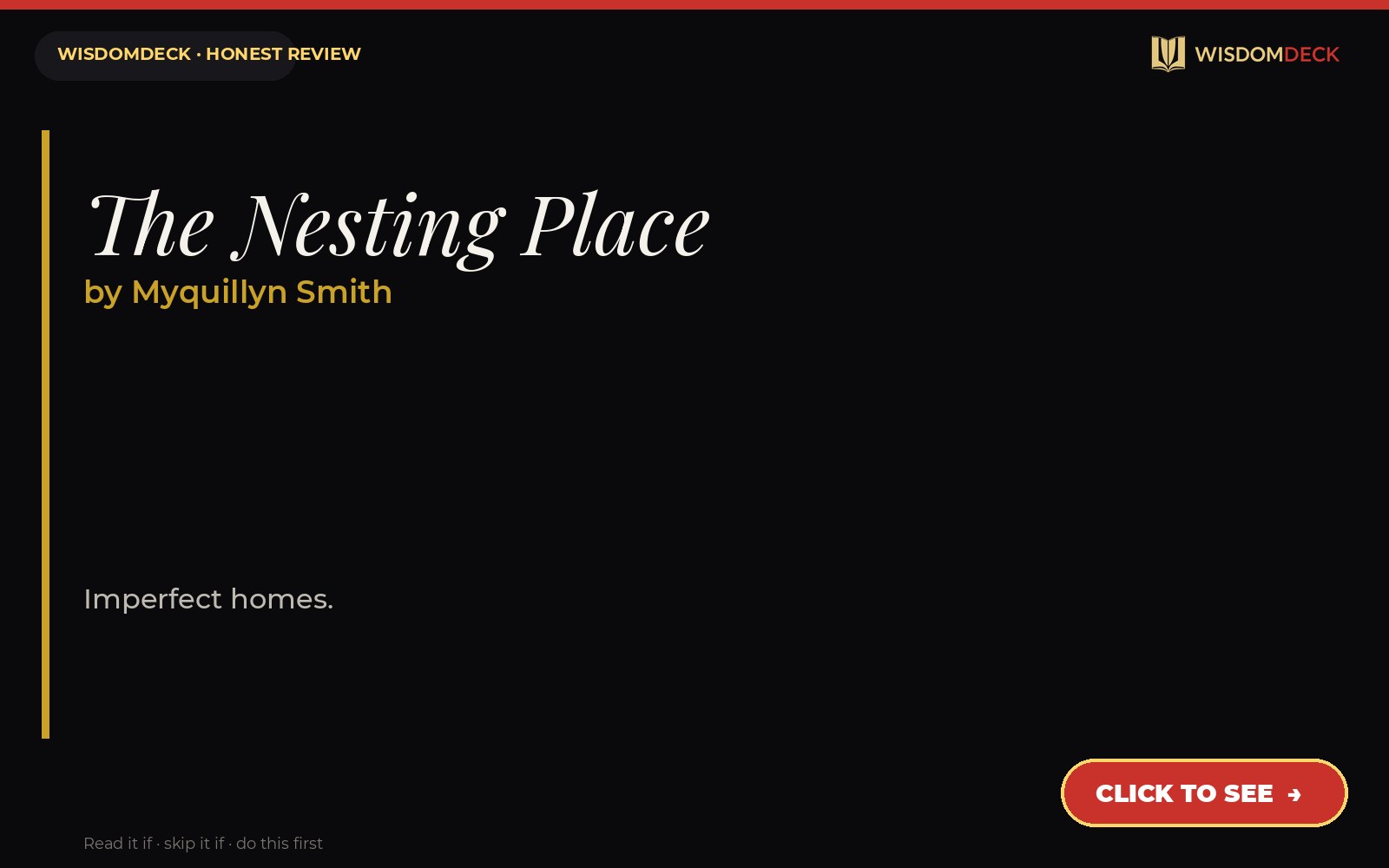 The Nesting Place by Myquillyn Smith — WisdomDeck review