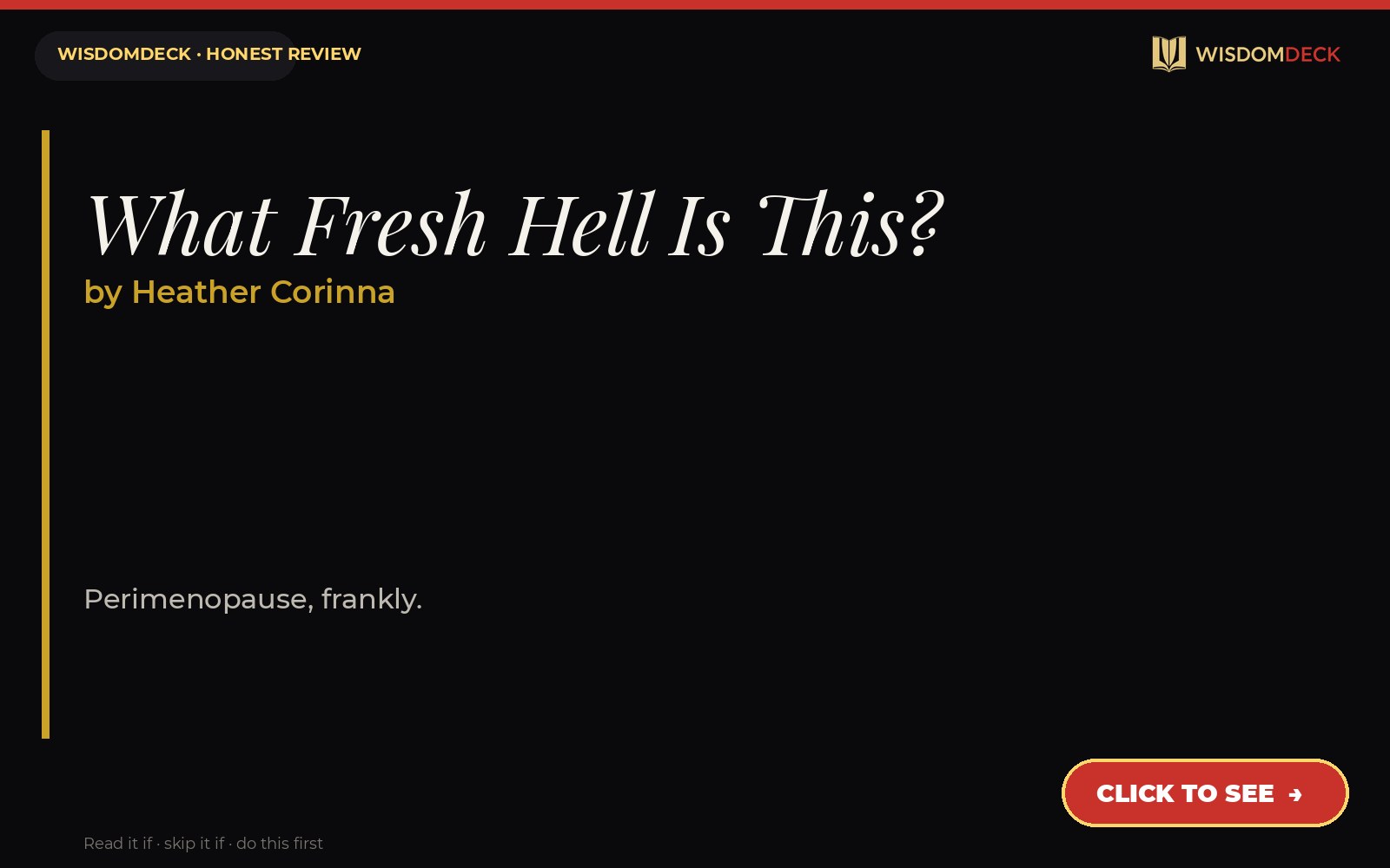 What Fresh Hell Is This? by Heather Corinna — WisdomDeck review