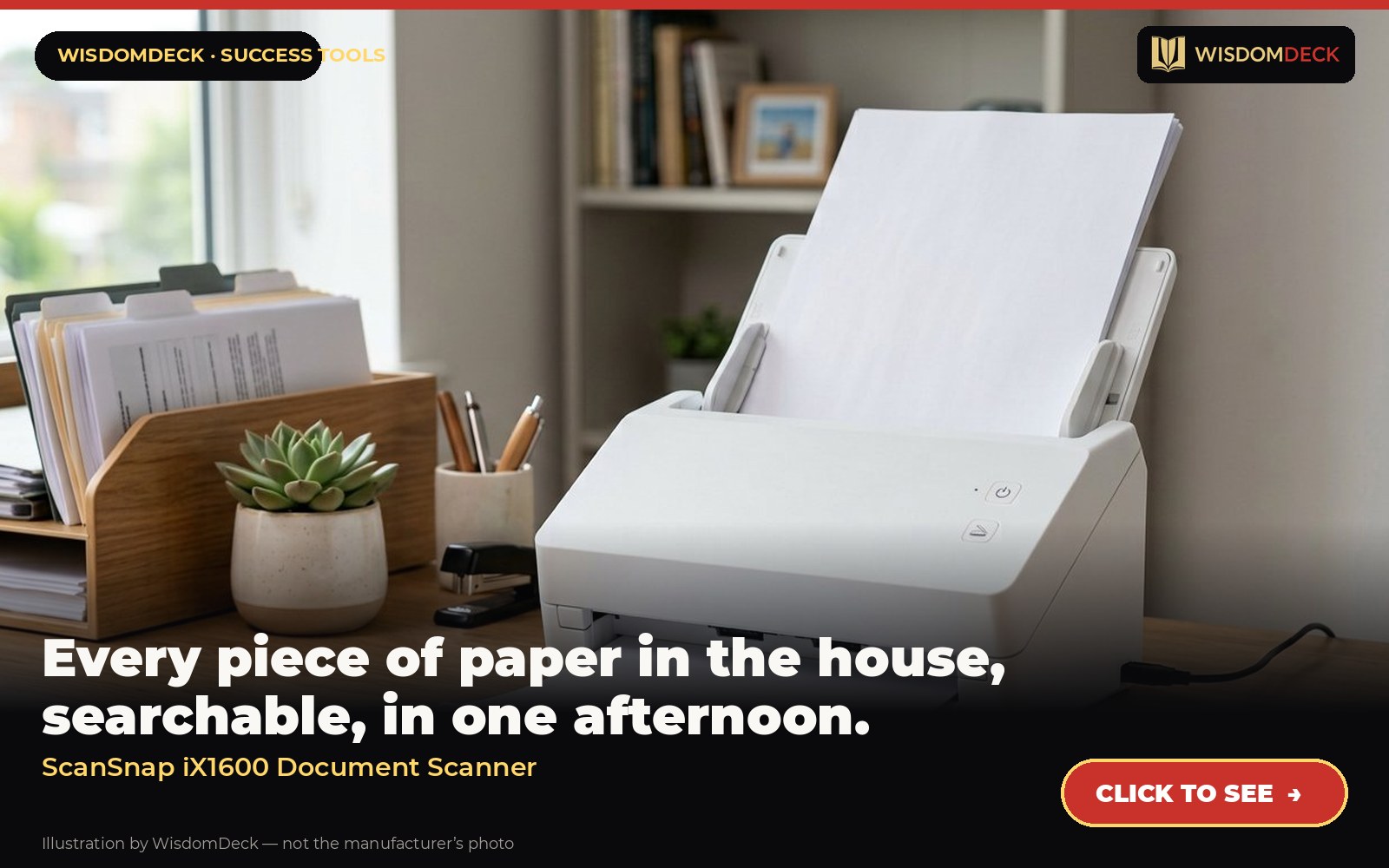 ScanSnap iX1600 Document Scanner — illustration