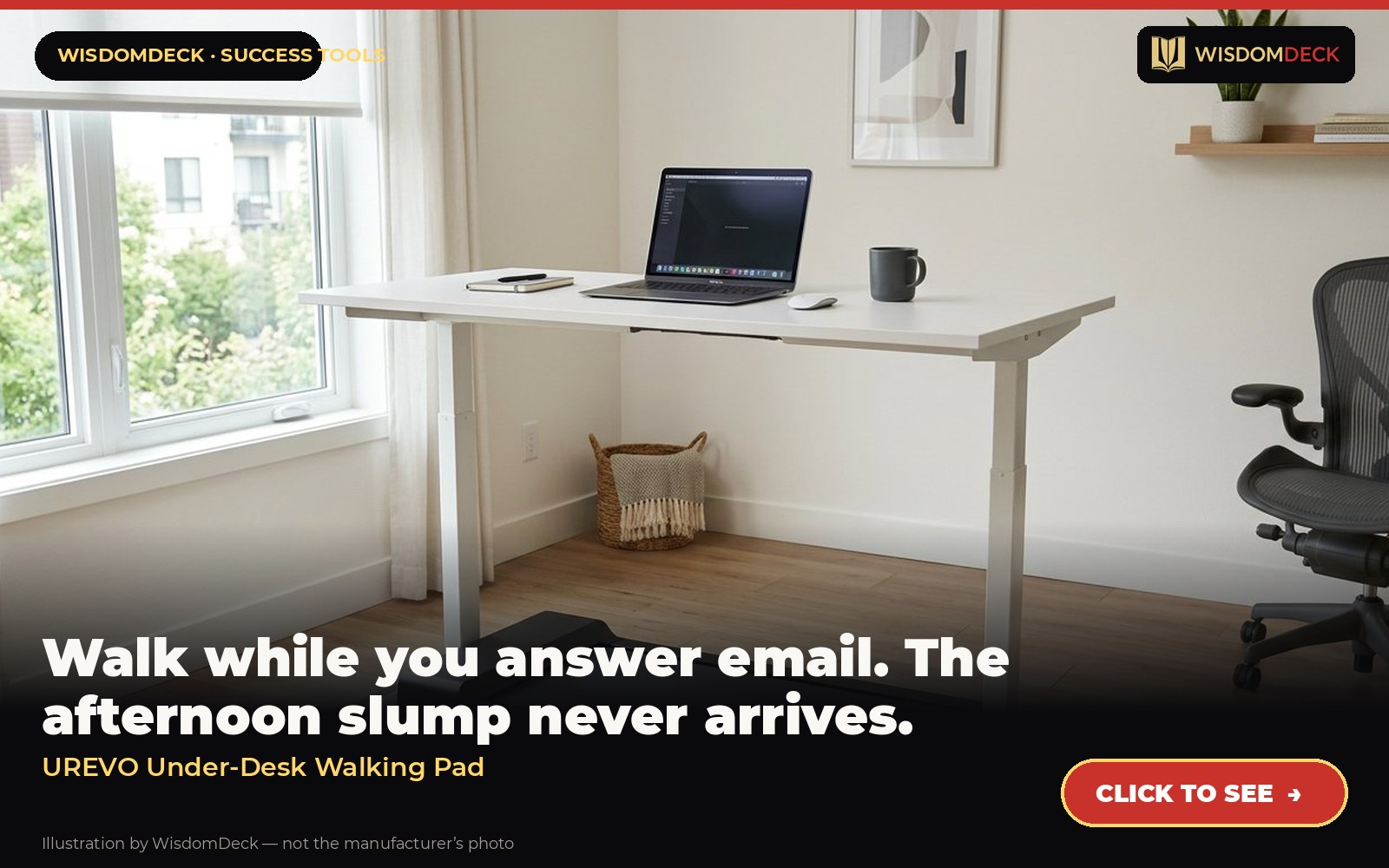 UREVO Under-Desk Walking Pad — illustration